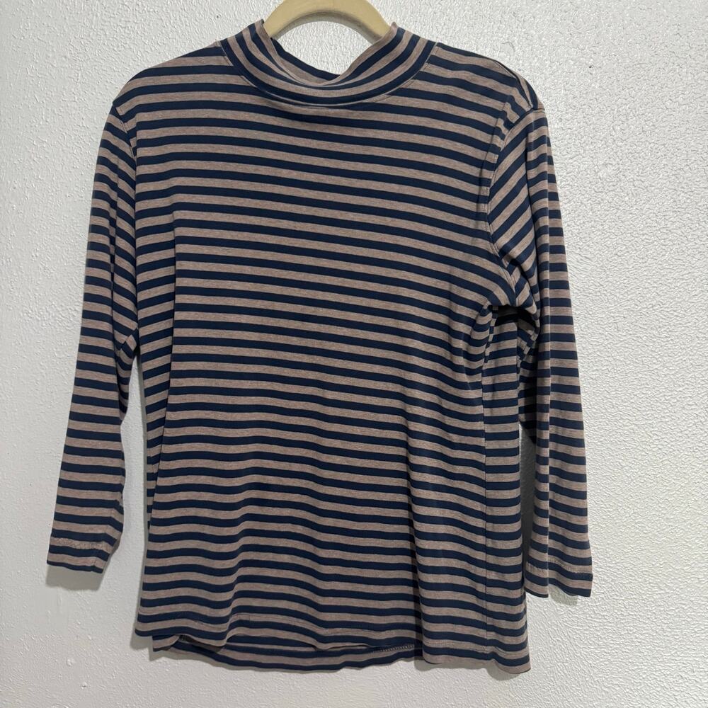 DULUTH TRADING CO-Women's Layering Rib Mockneck Long Sleeve Shirt- Size M